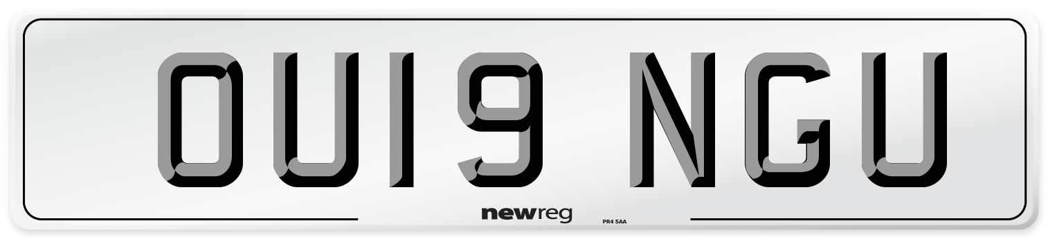 OU19 NGU Number Plate from New Reg
